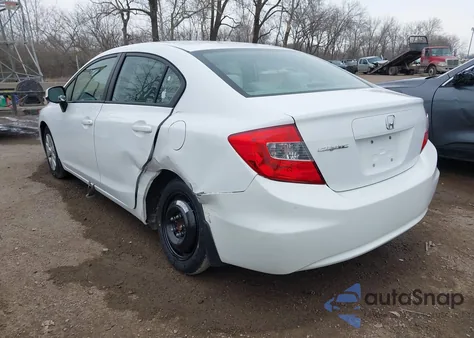 2012 Honda Civic Lx z USA, uszkodzony, nr VIN 19XFB2F57CE086258